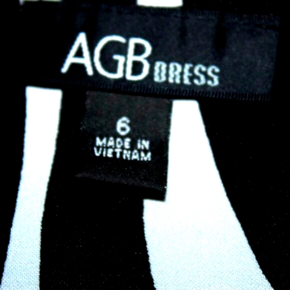 AGB Zebra Print Sleeveless Dress - Women's Size 6 - Black & White - Picture 6 of 6